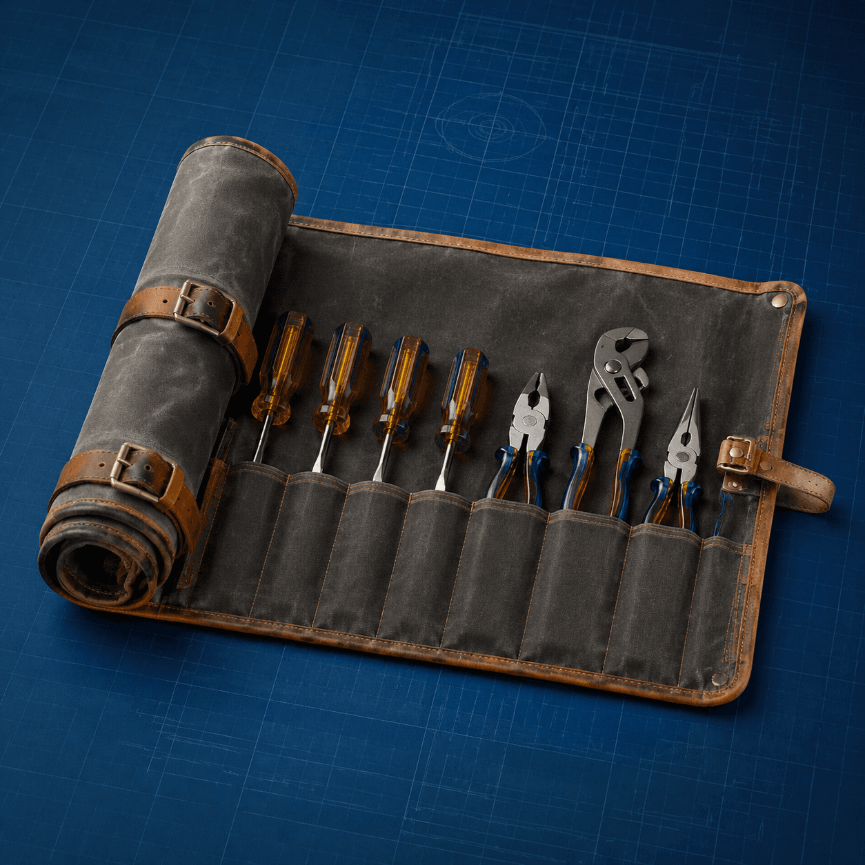 Tool Roll-Up Pouch